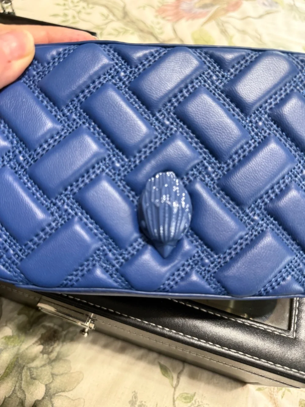 Kurt Geiger Small Kensington Camera Drench Bag Royal Blue Crossbody
